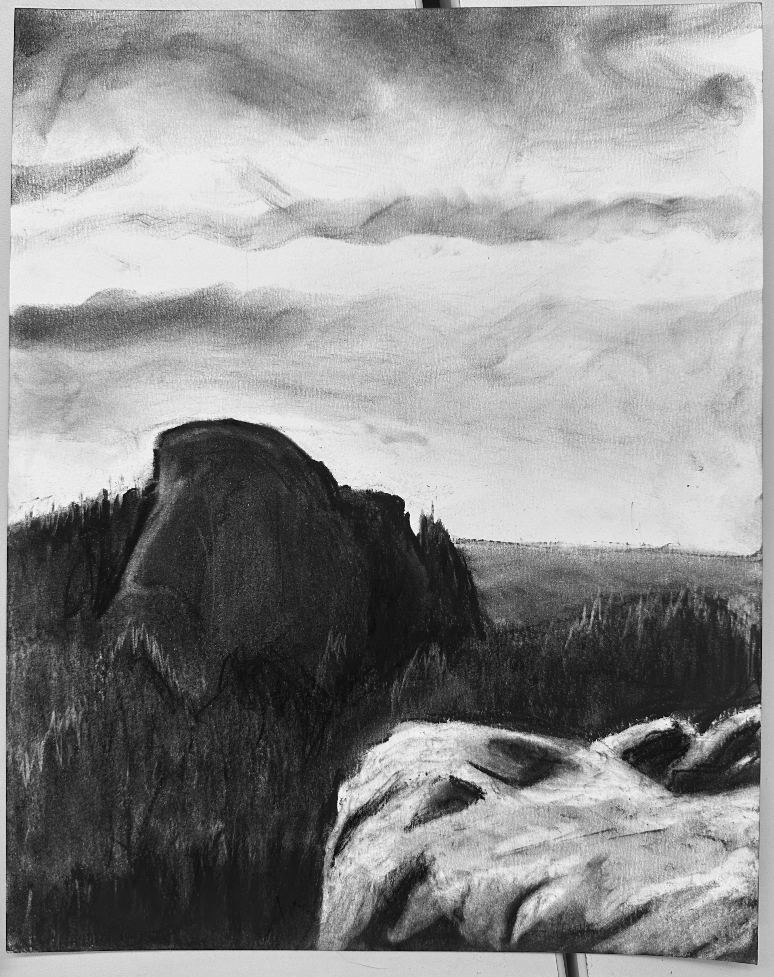 Untitled, 30 minute photo study w/ charcoal. [8.5 x 11 in.]